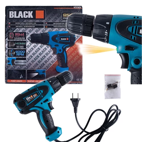 Black fúró-csavarozógép 850W 12061